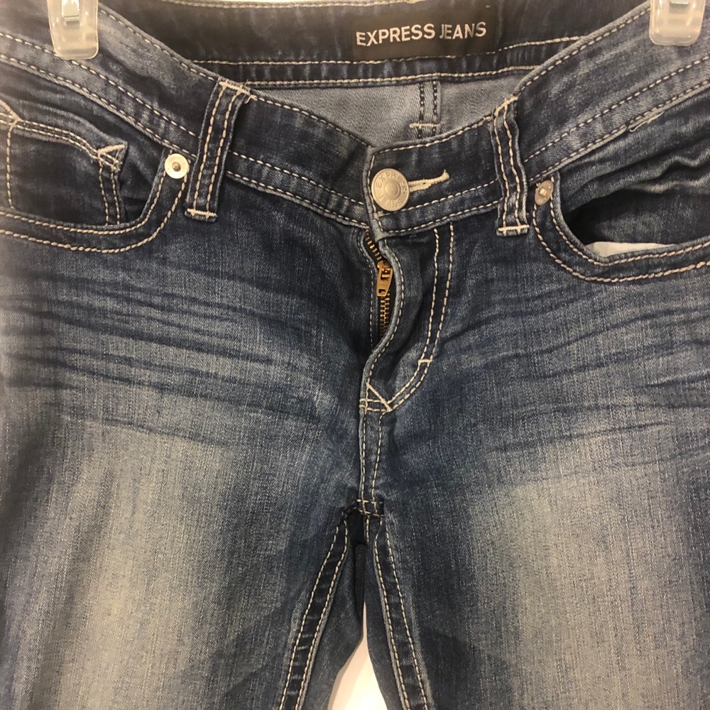 Express Blue Bootcut Jeans Size 6 Short
